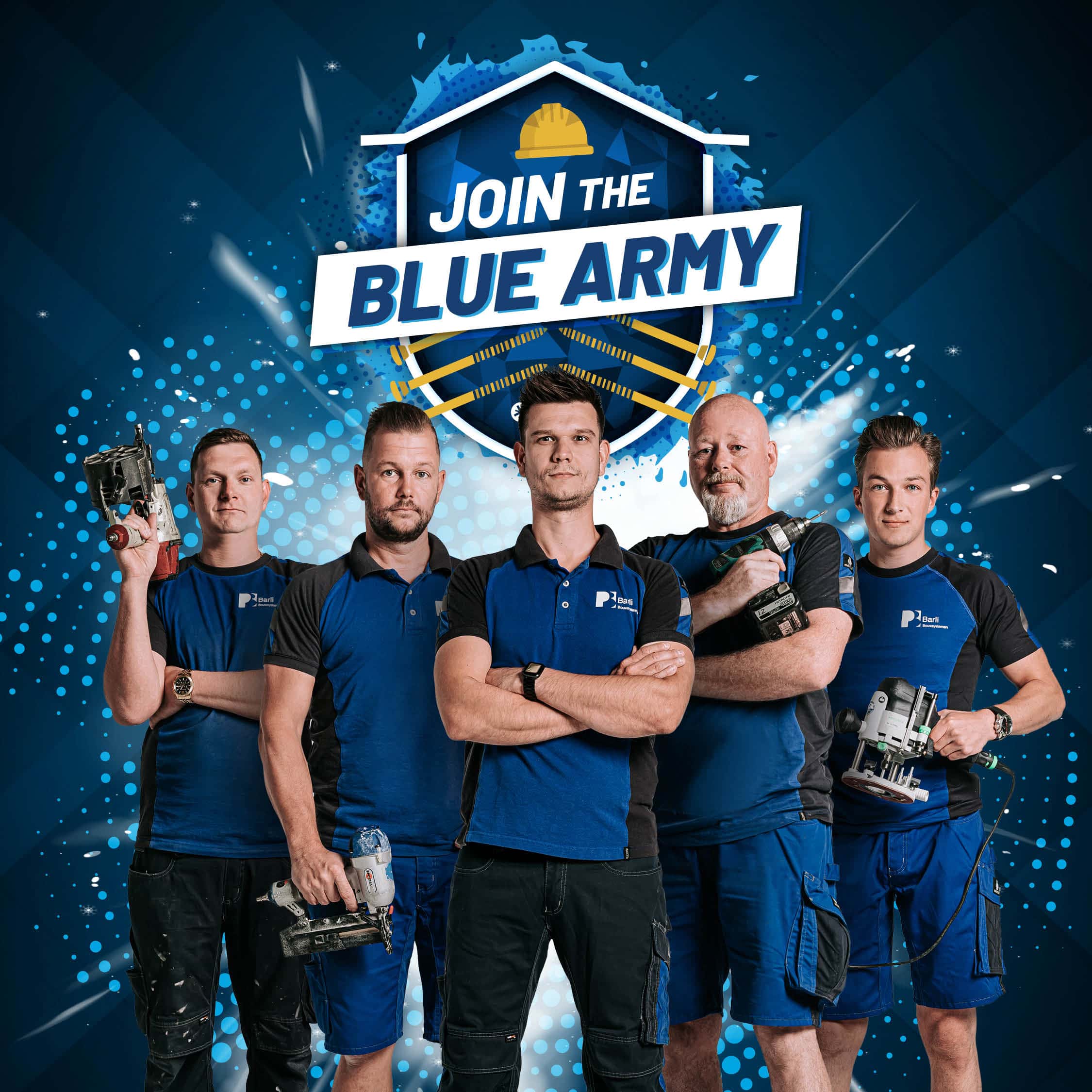 Barli wervingscampagne Join the blue army - CLAP communicatieregie